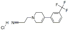 3-[4-[3-(trifluoromethyl)phenyl]-3,6-dihydro-2H-pyridin-1-yl]propaneni trile hydrochloride