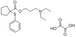 Cyclopentanecarboxylic acid, 1-(phenylthio)-, 3-(diethylamino)propyl e ster, ethanedioate