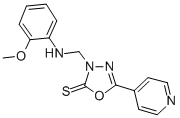 1,3,4-Oxadiazole-2(3H)-thione, 3-(((2-methoxyphenyl)amino)methyl)-5-(4 -pyridinyl)-