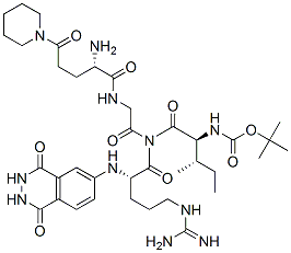 L-Argininamide, N-((1,1-dimethylethoxy)carbonyl)-L-isoleucyl-5-oxo-5-( 1-piperidinyl)-L-norvalylglycyl-N-(1,2,3,4-tetrahydro-1,4-dioxo-6-phth alazinyl)-