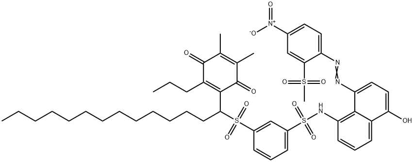 3-[[1-(4,5-dimethyl-3,6-dioxo-2-propylcyclohexa-1,4-dien-1-yl)tetradecyl]sulphonyl]-N-[5-hydroxy-8-[[2-(methylsulphonyl)-4-nitrophenyl]azo]-1-naphthyl]benzenesulphonamide