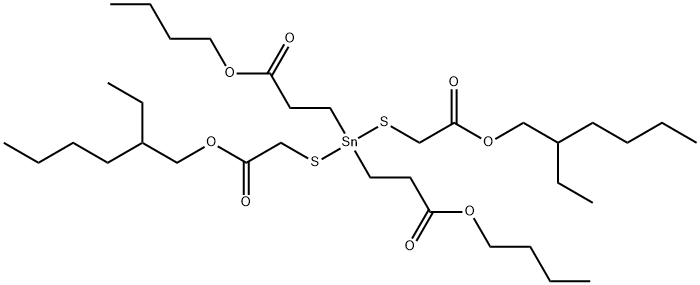 2-ethylhexyl 4,4-bis(3-butoxy-3-oxopropyl)-10-ethyl-7-oxo-8-oxa-3,5-dithia-4-stannatetradecanoate
