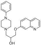 1-Piperazineethanol, 4-phenyl-alpha-((7-quinolinyloxy)methyl)-