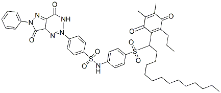 4-[[4-[[[4-[[1-(4,5-dimethyl-3,6-dioxo-2-propyl-1,4-cyclohexadien-1-yl)tetradecyl]sulphonyl]phenyl]amino]sulphonyl]phenyl]azo]-4,5-dihydro-N-methyl-5-oxo-1-phenyl-1H-pyrazole-3-carboxamide