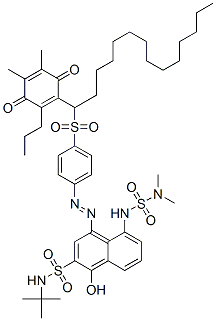 N-(tert-butyl)-5-[[(dimethylamino)sulphonyl]amino]-4-[[4-[[1-(4,5-dimethyl-3,6-dioxo-2-propylcyclohexa-1,4-dien-1-yl)tetradecyl]sulphonyl]phenyl]azo]-1-hydroxynaphthalene-2-sulphonamide