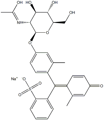 2-[[4-[[2-(Acetylamino)-2-deoxy-β-D-glucopyranosyl]oxy]-2-methylphenyl](2-methyl-4-oxo-2,5-cyclohexadien-1-ylidene)methyl]benzenesulfonic acid sodium salt