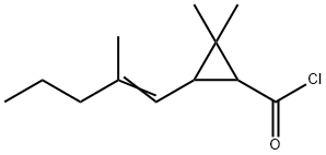 Cyclopropanecarbonyl chloride, 2,2-dimethyl-3-(2-methyl-1-pentenyl)- (9CI)