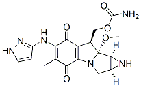 (1aS,8S,8aR,8bS)-8-[[(Aminocarbonyl)oxy]methyl]-1,1a,2,8,8a,8b-hexahydro-8a-methoxy-5-methyl-6-(1H-pyrazole-3-ylamino)azirino[2',3':3,4]pyrrolo[1,2-a]indole-4,7-dione