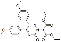 diethyl 2-[5,6-bis(4-methoxyphenyl)-3-oxo-1,2,4-triazin-2-yl]propanedi oate