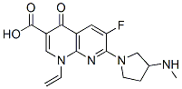 1-ethenyl-6-fluoro-7-(3-methylaminopyrrolidin-1-yl)-4-oxo-1,8-naphthyr idine-3-carboxylic acid