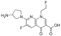 7-(3-aminopyrrolidin-1-yl)-6-fluoro-1-(2-fluoroethyl)-4-oxo-1,8-naphth yridine-3-carboxylic acid