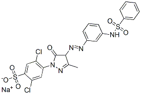 sodium 2,5-dichloro-4-[4,5-dihydro-3-methyl-5-oxo-4-[[3-[(phenylsulphonyl)amino]phenyl]azo]-1H-pyrazol-1-yl]benzenesulphonate