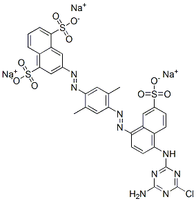trisodium 3-[[4-[[4-[(4-amino-6-chloro-1,3,5-triazin-2-yl)amino]-7-sulphonato-1-naphthyl]azo]-2,5-dimethylphenyl]azo]naphthalene-1,5-disulphonate