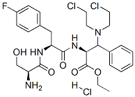 ethyl 3-[bis(2-chloroethyl)amino]-N-(4-fluoro-N-L-seryl-3-phenyl-L-alanyl)-3-phenyl-L-alaninate monohydrochloride
