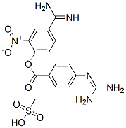 (4-carbamimidoyl-2-nitro-phenyl) 4-(diaminomethylideneamino)benzoate, methanesulfonic acid