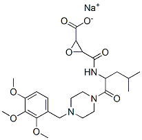 sodium 3-[[4-methyl-1-oxo-1-[4-[(2,3,4-trimethoxyphenyl)methyl]piperaz in-1-yl]pentan-2-yl]carbamoyl]oxirane-2-carboxylate