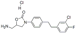 5-(aminomethyl)-3-[4-[2-(3-chloro-4-fluoro-phenyl)ethyl]phenyl]oxazoli din-2-one hydrochloride
