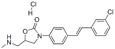 3-[4-[(E)-2-(3-chlorophenyl)ethenyl]phenyl]-5-(methylaminomethyl)oxazo lidin-2-one hydrochloride
