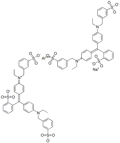 dihydrogen (ethyl)[4-[4-[ethyl(3-sulphonatobenzyl)amino]-2'-sulphonatobenzhydrylidene]cyclohexa-2,5-dien-1-ylidene](3-sulphonatobenzyl)ammonium, aluminium sodium salt