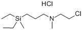 1-Propanamine, N-(2-chloroethyl)-3-(diethylmethylsilyl)-N-methyl-, hyd rochloride