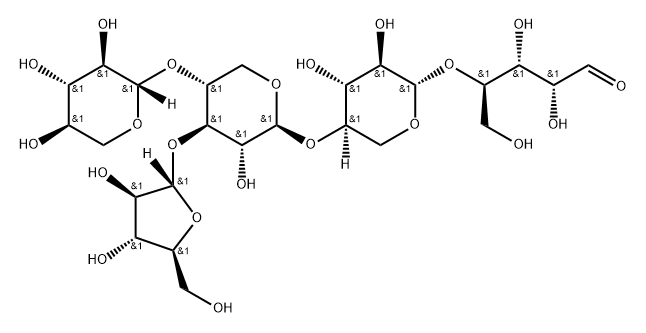 O-ALPHA-L-呋喃阿拉伯糖基-(1-3)-O-[BETA-D-吡喃木糖基-(1-4)]-O-BETA-D-吡喃木糖基-(1-4)-O-BETA-D-吡喃木糖基-(1-4)-D-木糖