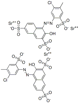 4-[(5-chloro-4-methyl-2-sulphophenyl)azo]-3-hydroxynaphthalene-2,7-disulphonic acid, strontium salt