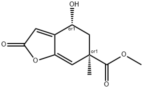 rac-2,4,5,6-Tetrahydro-4β*-hydroxy-2-oxo-6β*-methyl-6-benzofurancarboxylic acid methyl ester