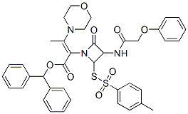 benzhydryl alpha-(1-morpholinoethylidene)-4-oxo-3-[(phenoxyacetyl)amino]-2-[[(p-tolyl)sulphonyl]thio]azetidine-1-acetate
