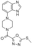 Piperazine, 1-(1H-benzimidazol-4-yl)-4-((5-(methylthio)-1,3,4-oxadiazo l-2-yl)carbonyl)-