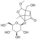 7-Oxatricyclo(4.3.0.03,9)nonan-4-one, 1-(beta-D-glucopyranosyloxy)-9-( hydroxymethyl)-8-methoxy-6-methyl-