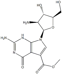 2-Amino-7-(2-amino-2-deoxy-β-D-arabinofuranosyl)-4,7-dihydro-4-oxo-1H-pyrrolo[2,3-d]pyrimidine-5-carboxylic acid methyl ester