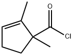 2-Cyclopentene-1-carbonyl chloride, 1,2-dimethyl- (9CI)