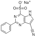 5H-Pyrrolo(3,2-d)pyrimidine-4-sulfonic acid, 7-cyano-2-phenyl-, sodium  salt