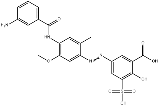 5-[[4-[(3-aminobenzoyl)amino]-5-methoxy-2-methylphenyl]azo]-3-sulphosalicylic acid