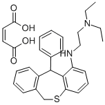 11-(2-Diethylaminoethylamino)-11-phenyl-6,11-dihydrodibenzo(b,e)thiepi n maleate