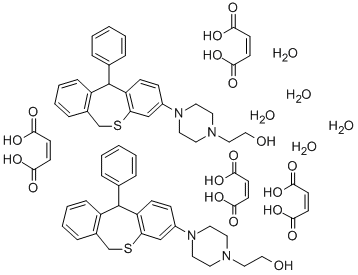 1-Piperazineethanol, 4-(6,11-dihydro-11-phenyldibenzo(b,e)thiepin-3-yl )-, (Z)-2-butenedioate, hydrate (2:4:5)