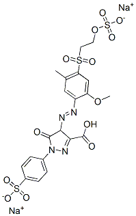 disodium hydrogen 4,5-dihydro-4-[[2-methoxy-5-methyl-4-[[2-(sulphonatooxy)ethyl]sulphonyl]phenyl]azo]-5-oxo-1-(4-sulphonatophenyl)-1H-pyrazole-3-carboxylate