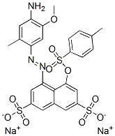 4-[(4-amino-5-methoxy-o-tolyl)azo]-5-[[(p-tolyl)sulphonyl]oxy]naphthalene-2,7-disulphonic acid, sodium salt