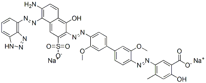 disodium 5-[[4'-[[6-amino-5-(1H-benzotriazol-4-ylazo)-1-hydroxy-3-sulphonato-2-naphthyl]azo]-3,3'-dimethoxy[1,1'-biphenyl]-4-yl]azo]-4-methylsalicylate