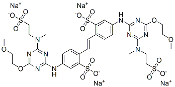 4,4'-bis[[4-(2-methoxyethoxy)-6-[methyl(2-sulphoethyl)amino]-1,3,5-triazin-2-yl]amino]stilbene-2,2'-disulphonic acid, sodium salt