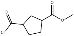 Cyclopentanecarboxylic acid, 3-(chlorocarbonyl)-, methyl ester (9CI)