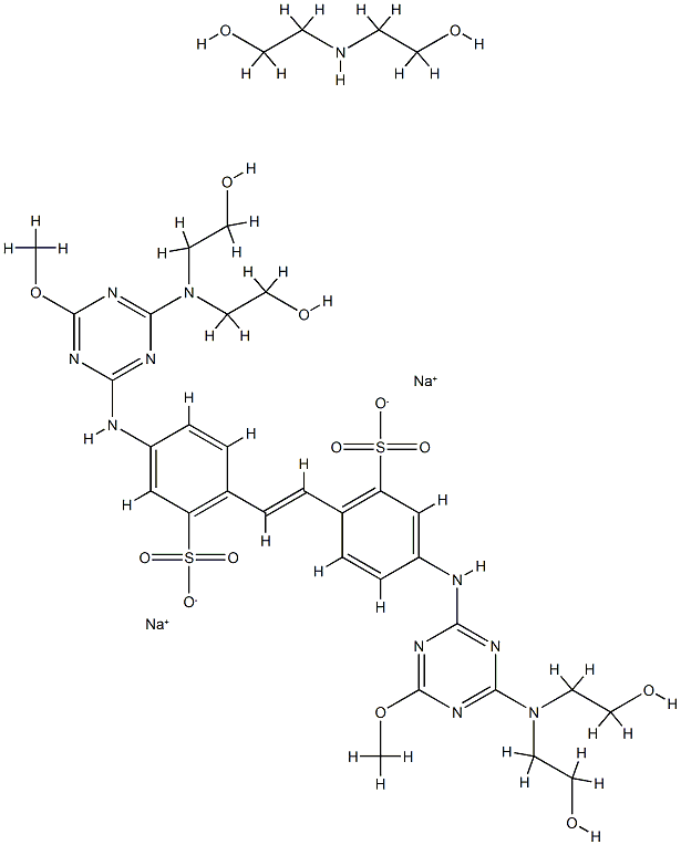 2,2'-(1,2-乙烯二基)二[5-[[4-[二(2-羟乙基)氨基]-6-甲氧基-1,3,5-三嗪-2-基]氨基]苯磺酸钠与2,2'-亚氨基二[乙醇]的化合物