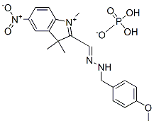 2-[[(4-methoxyphenyl)methylhydrazono]methyl]-1,3,3-trimethyl-5-nitro-3H-indolium dihydrogen phosphate