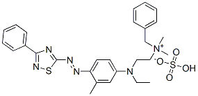 benzyl[2-[ethyl[4-[(3-phenyl-1,2,4-thiadiazol-5-yl)azo]-m-tolyl]amino]ethyl]dimethylammonium hydrogen sulphate