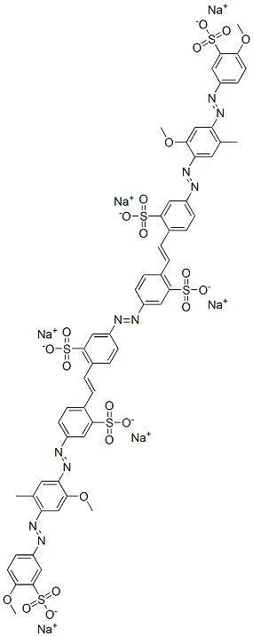 hexasodium 3,3'-azobis[6-[2-[4-[[2-methoxy-4-[(4-methoxy-3-sulphonatophenyl)azo]-5-methylphenyl]azo]-2-sulphonatophenyl]vinyl]benzenesulphonate]