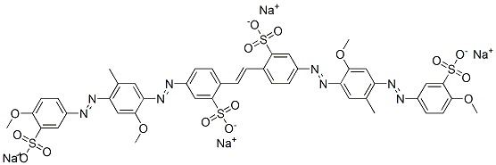 tetrasodium 4,4'-bis[[2-methoxy-4-[(4-methoxy-3-sulphonatophenyl)azo]-5-methylphenyl]azo]stilbene-2,2'-disulphonate