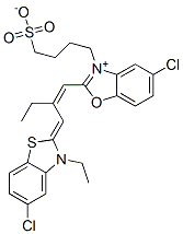 5-氯-2-[2-[(5-氯-3-乙基-2(3H)-苯并噻唑亚基)亚甲基]-1-丁烯基]-3-(4-磺丁基)苯并恶唑内翁盐