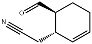 2-Cyclohexene-1-acetonitrile, 6-formyl-, trans- (9CI)