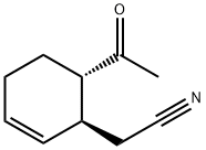 2-Cyclohexene-1-acetonitrile, 6-acetyl-, trans- (9CI)