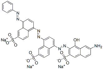 5-[(7-amino-1-hydroxy-3-sulpho-2-naphthyl)azo]-8-[[4-(phenylazo)-6-sulpho-1-naphthyl]azo]naphthalene-2-sulphonic acid, sodium salt